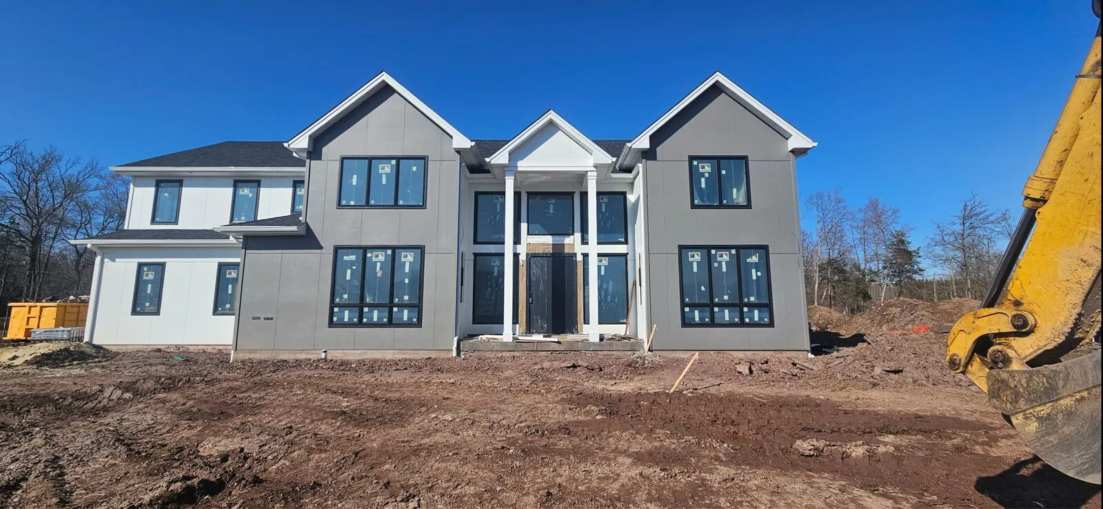 New construction siding installation in progress in Princeton, NJ