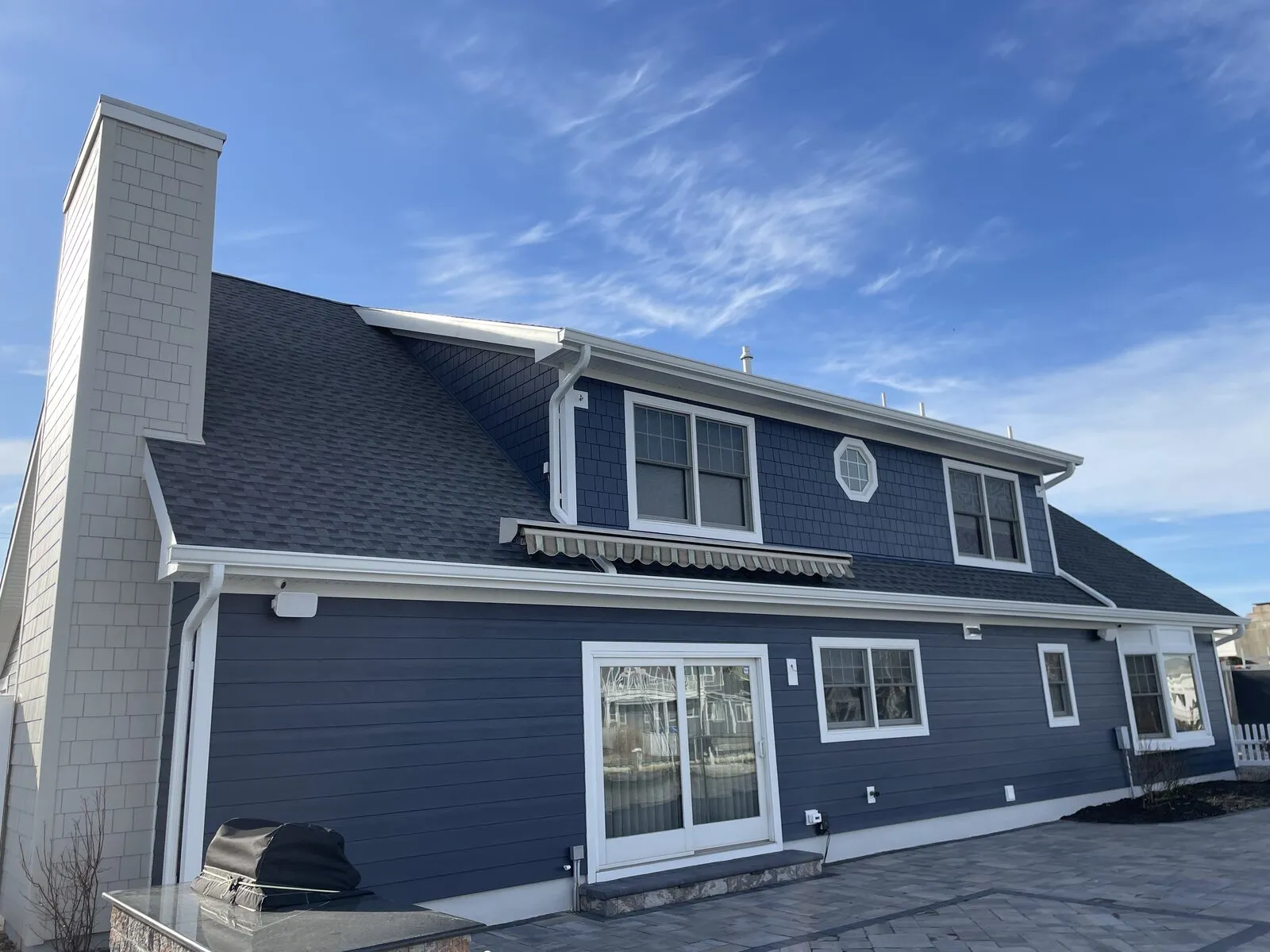 Seamless gutter installation by Fairway Exteriors in Forked River, NJ