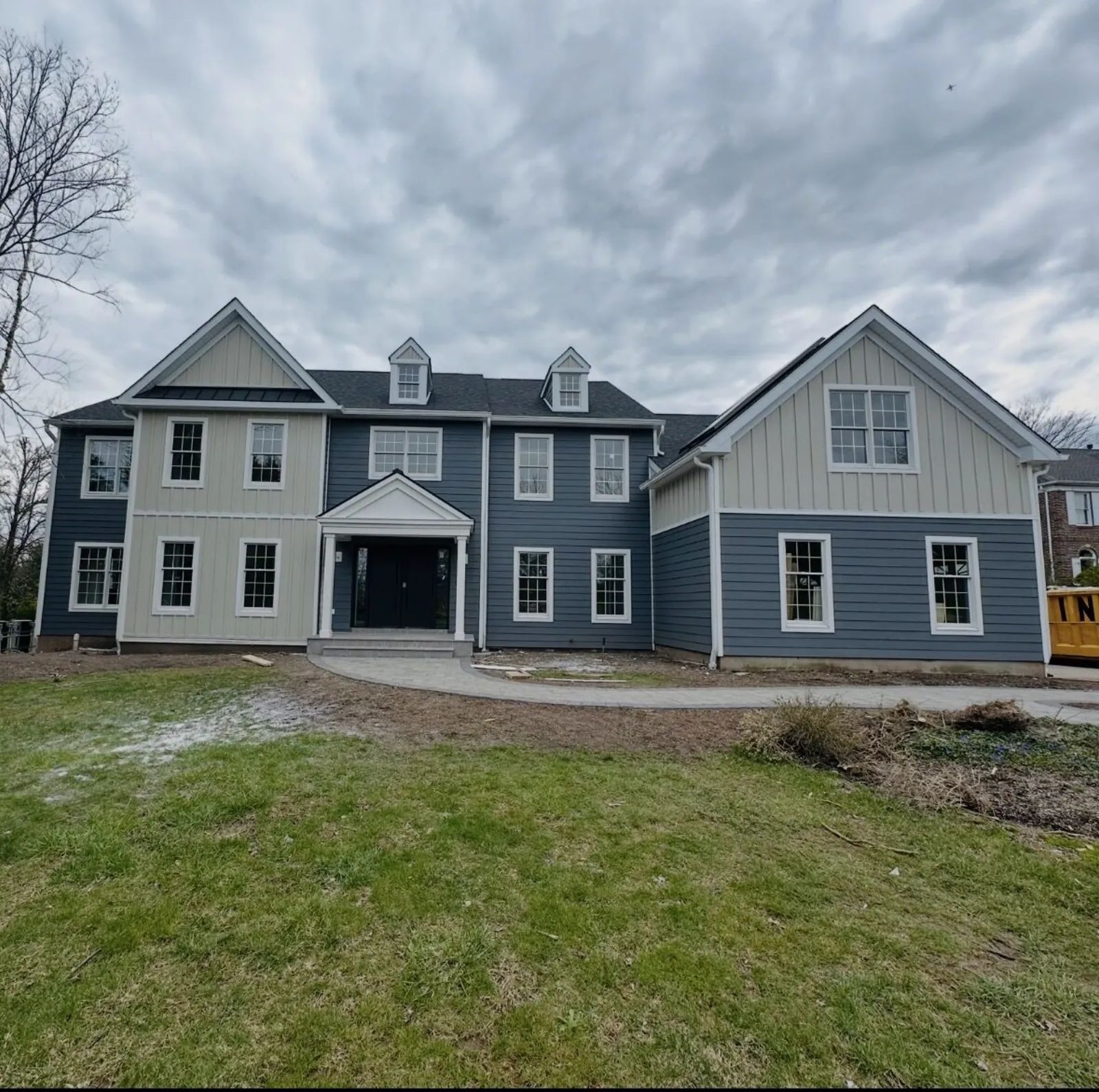 Siding installation on a Princeton, NJ colonial by Fairway Exteriors